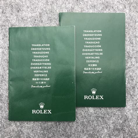 Rolex Translation Booklets 